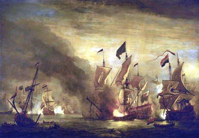 Willem Van de Velde The Younger Royal James  at the Battle of Solebay oil painting picture